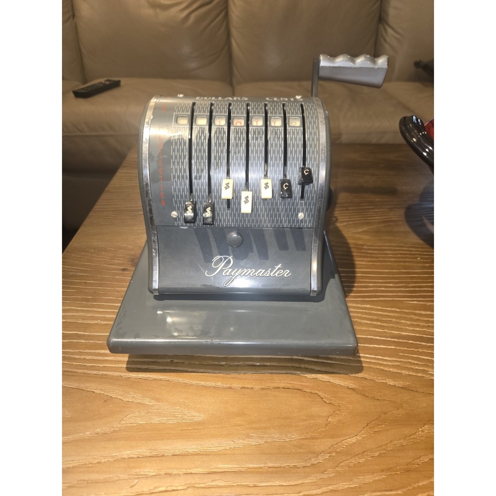 Vintage Paymaster S-1000 Check Writer Working Industrial Office Decor Chicago US